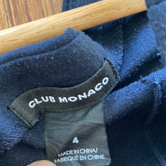 Club Monaco Navy Blue Back V Dress - Picture 3 of 4